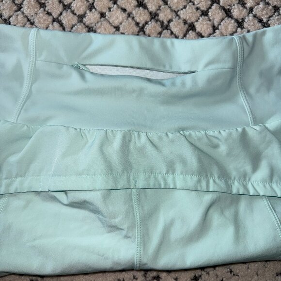 GYM Rainbow Women's High Waisted Running Shorts NWOT size Small Mint Green - Picture 5 of 12